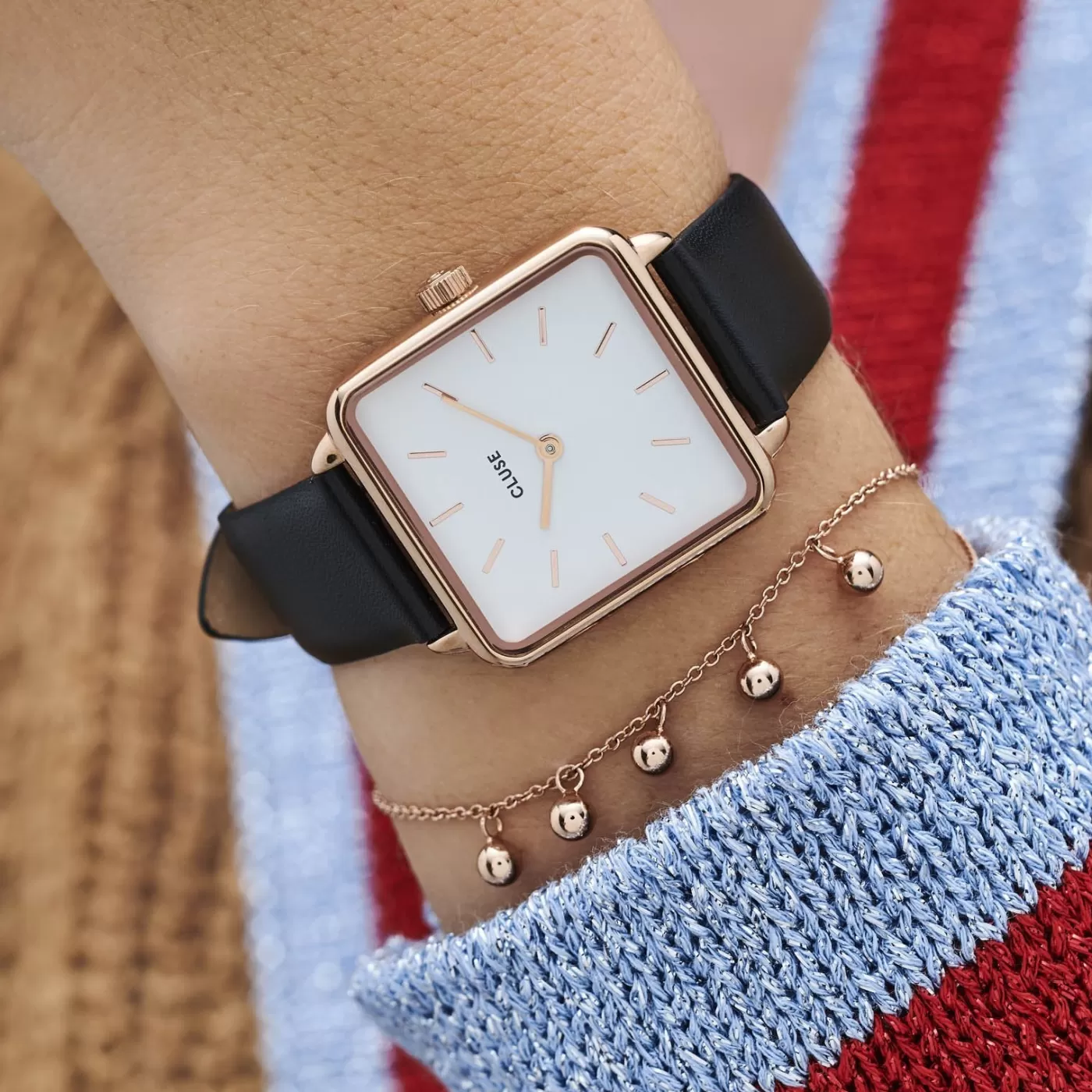 Strap 16 mm Leather Metal, Rose Gold Colour>CLUSE Fashion