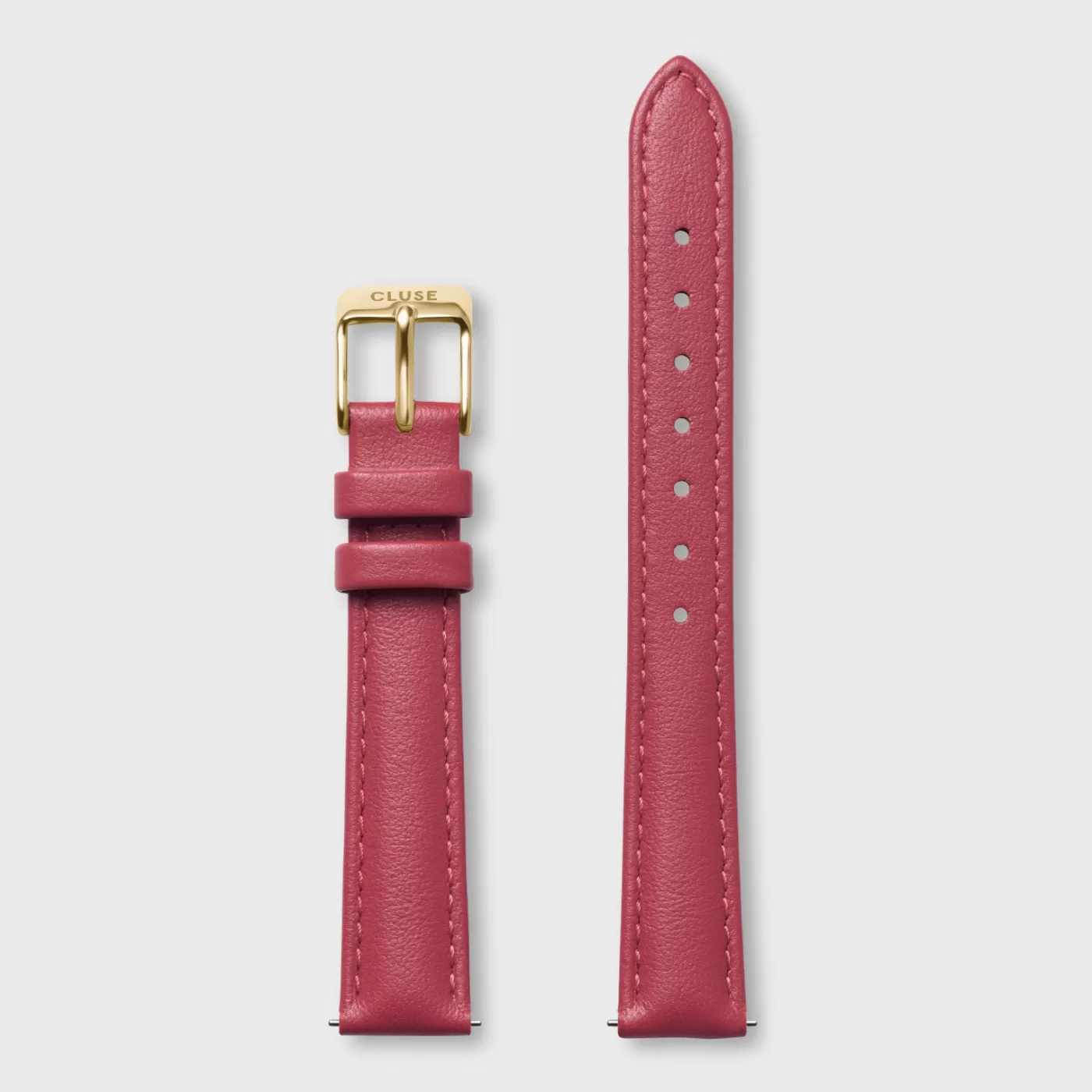 Strap 14 mm Leather Raspberry, Gold Colour>CLUSE Clearance