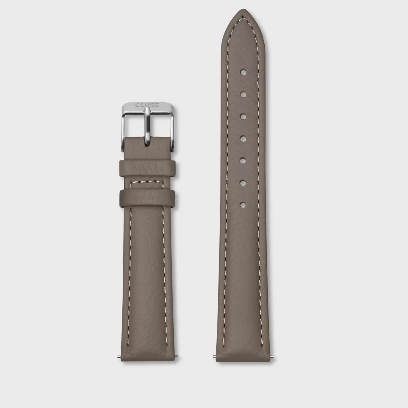 Strap 16 mm Leather Taupe, Silver Colour>CLUSE Hot