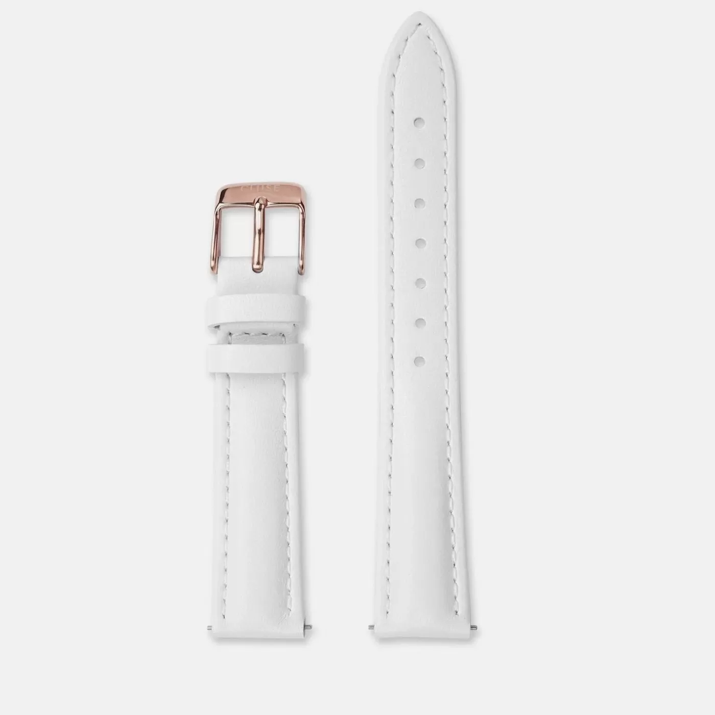 Strap 16 mm Leather White, Rose Gold Colour>CLUSE Discount