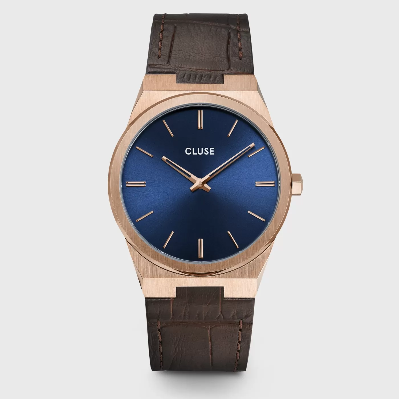 Vigoureux Leather Dark Brown, Rose Gold Colour>CLUSE Online